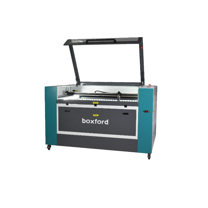Boxford BGL1390 100W CO2 Laser Cutter Front view with door opened