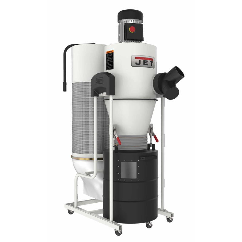 JET JCDC-15-M Cyclone Dust Collector with black drum