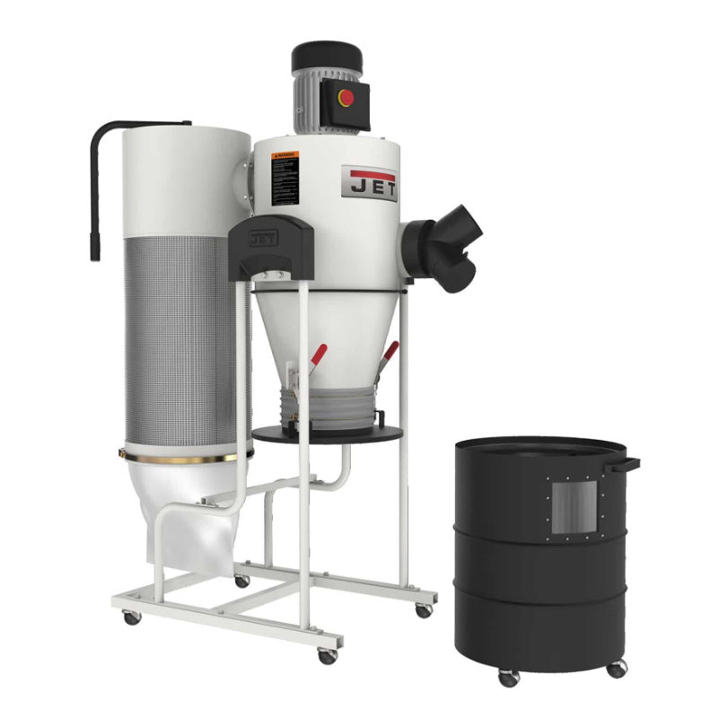 JET JCDC-15-M Cyclone Dust Collector with black drum
