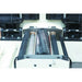 Close-up of a mechanical component with gears and belts on a JET JPT_410HH-T Helical Planer Thicknesses