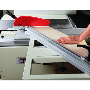 JET JTS_600XL-T Table Saw with a red blade cutting a piece of wood