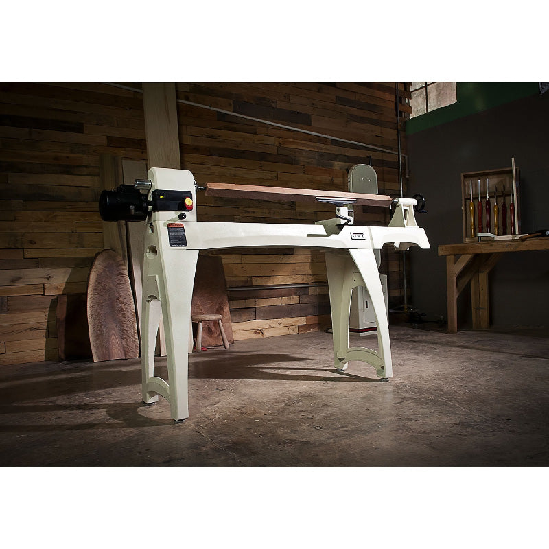 JET JWL-1440VS-M Variable Speed Lathe Side view