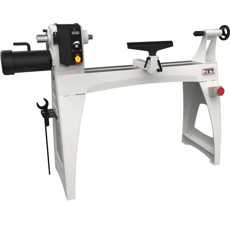 JET JWL-1840EVS-M Variable Speed Lathe Front view